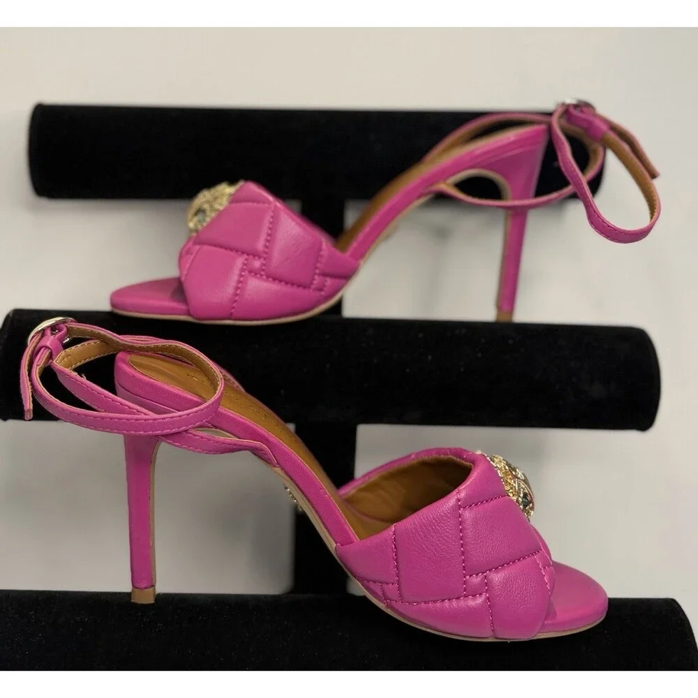 Kurt Geiger London Kensington Leather Mule/Sandals/Hot Pink/EUR 37